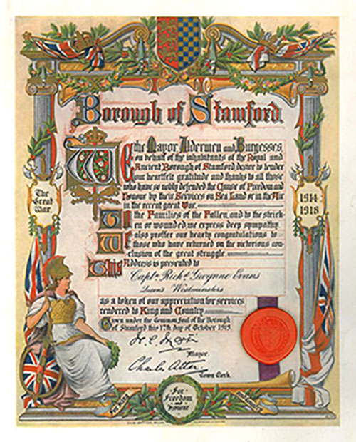 borough council certificate from lcc heritage